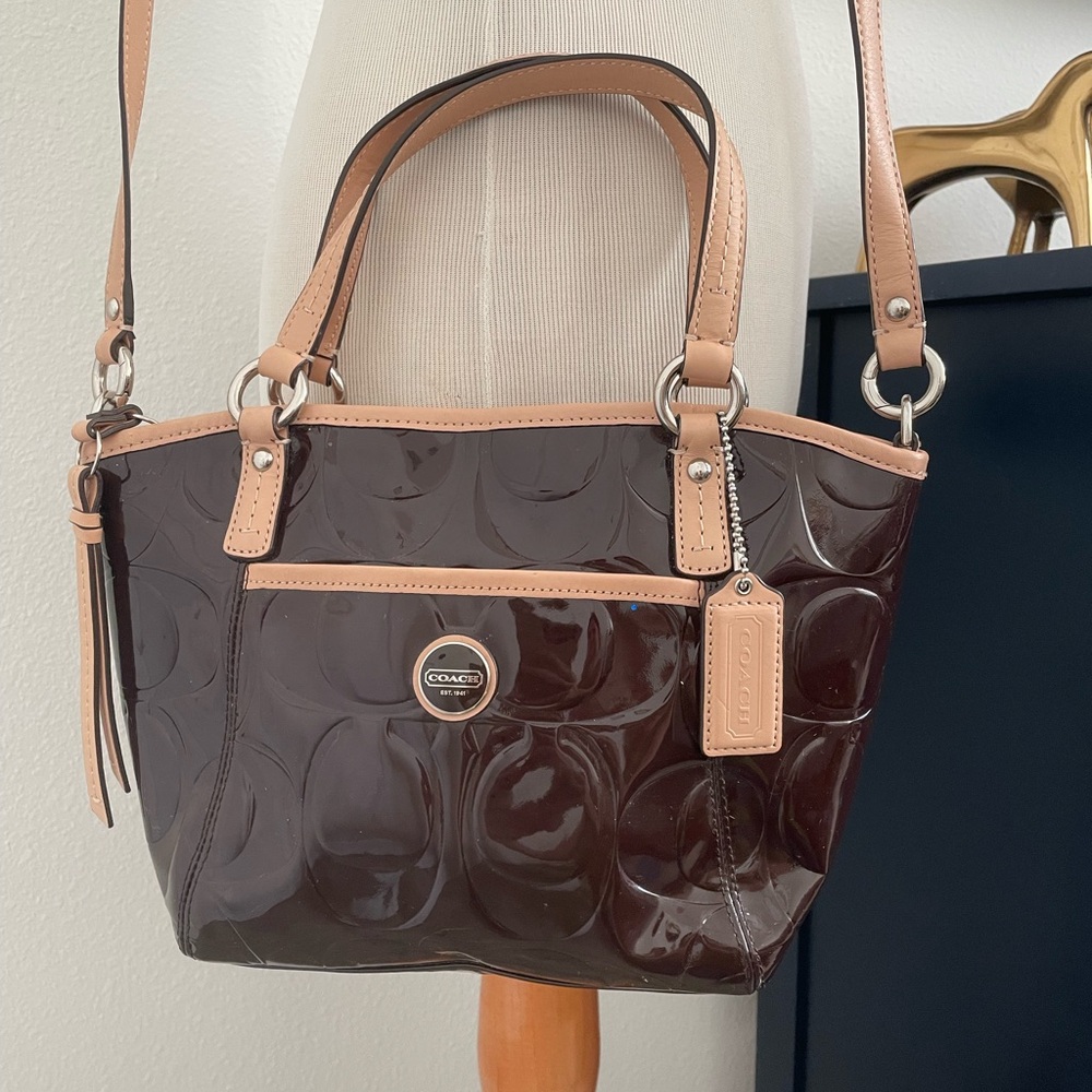 Coach Madison Embossed Patent Leather Tote
